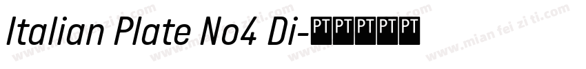 Italian Plate No4 Di字体转换